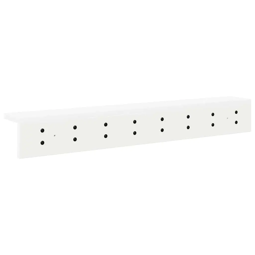 Wall-Mounted Coat Rack Engineered Wood 80 x 10.5 x 10.5 cm White
