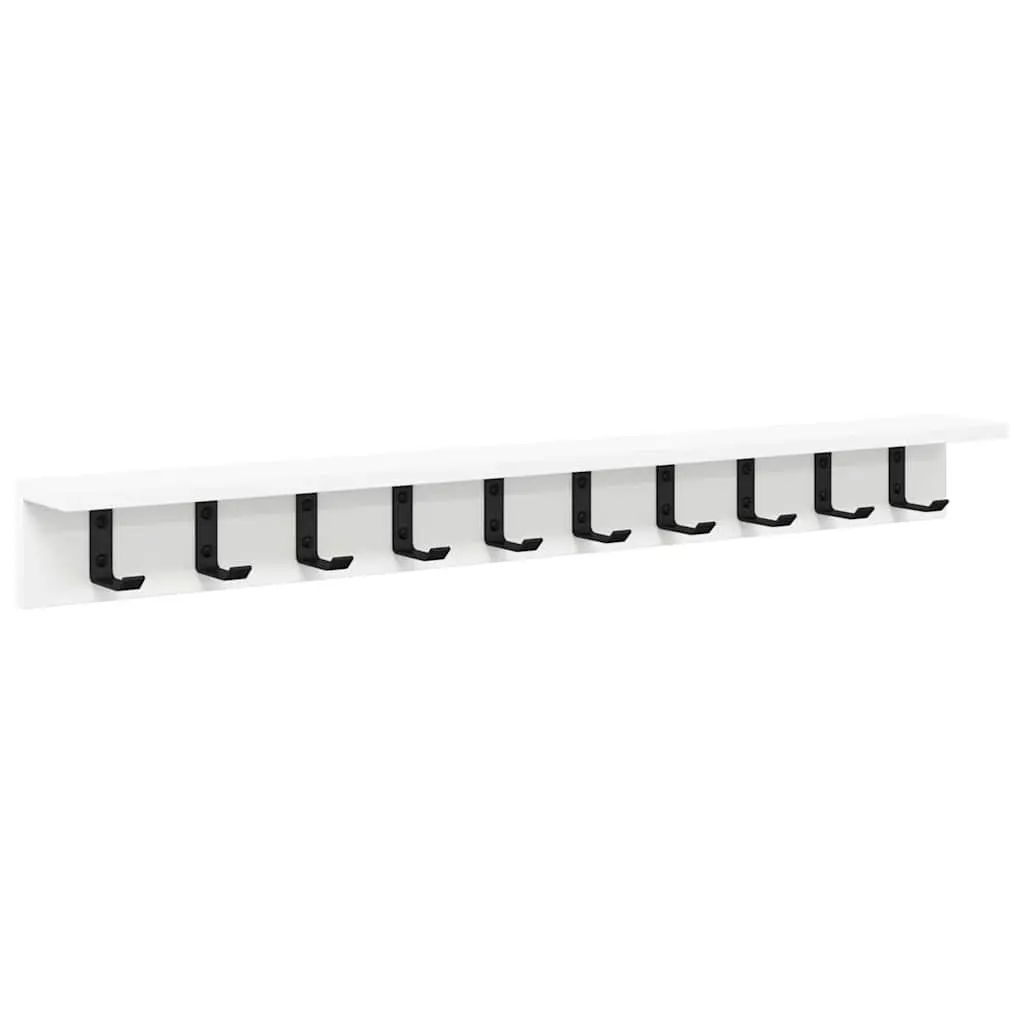 Wall-Mounted Coat Rack with Storage Shelves 100cm
