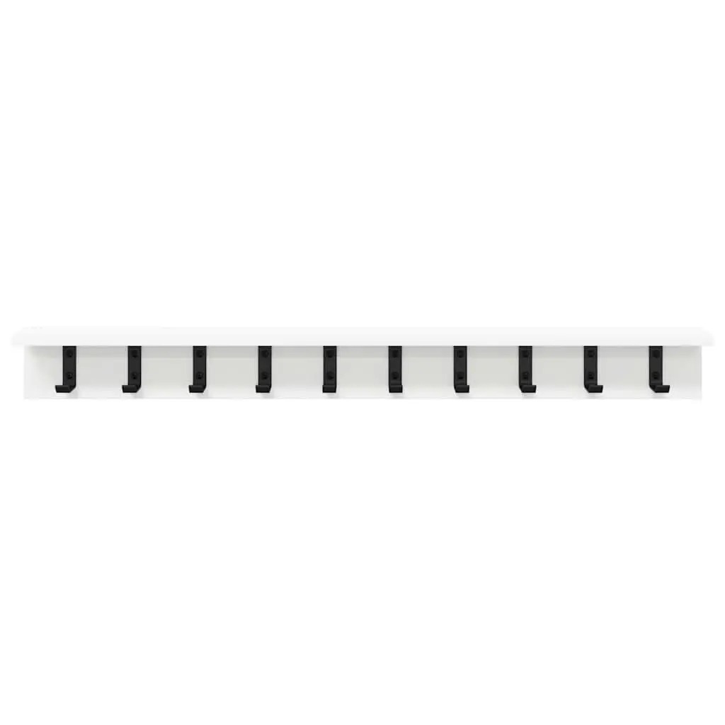 Wall-Mounted Coat Rack with Storage Shelves 100cm