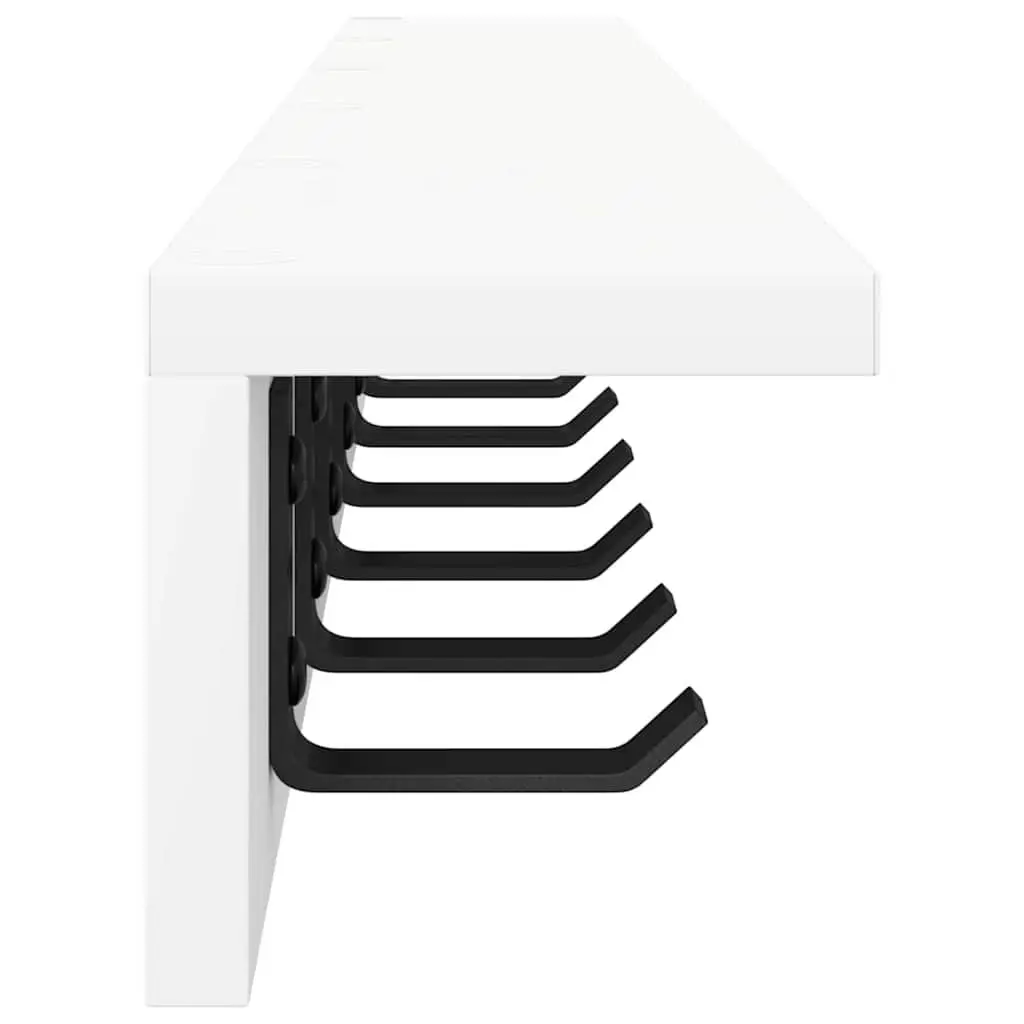 Wall-Mounted Coat Rack with Storage Shelves 100cm