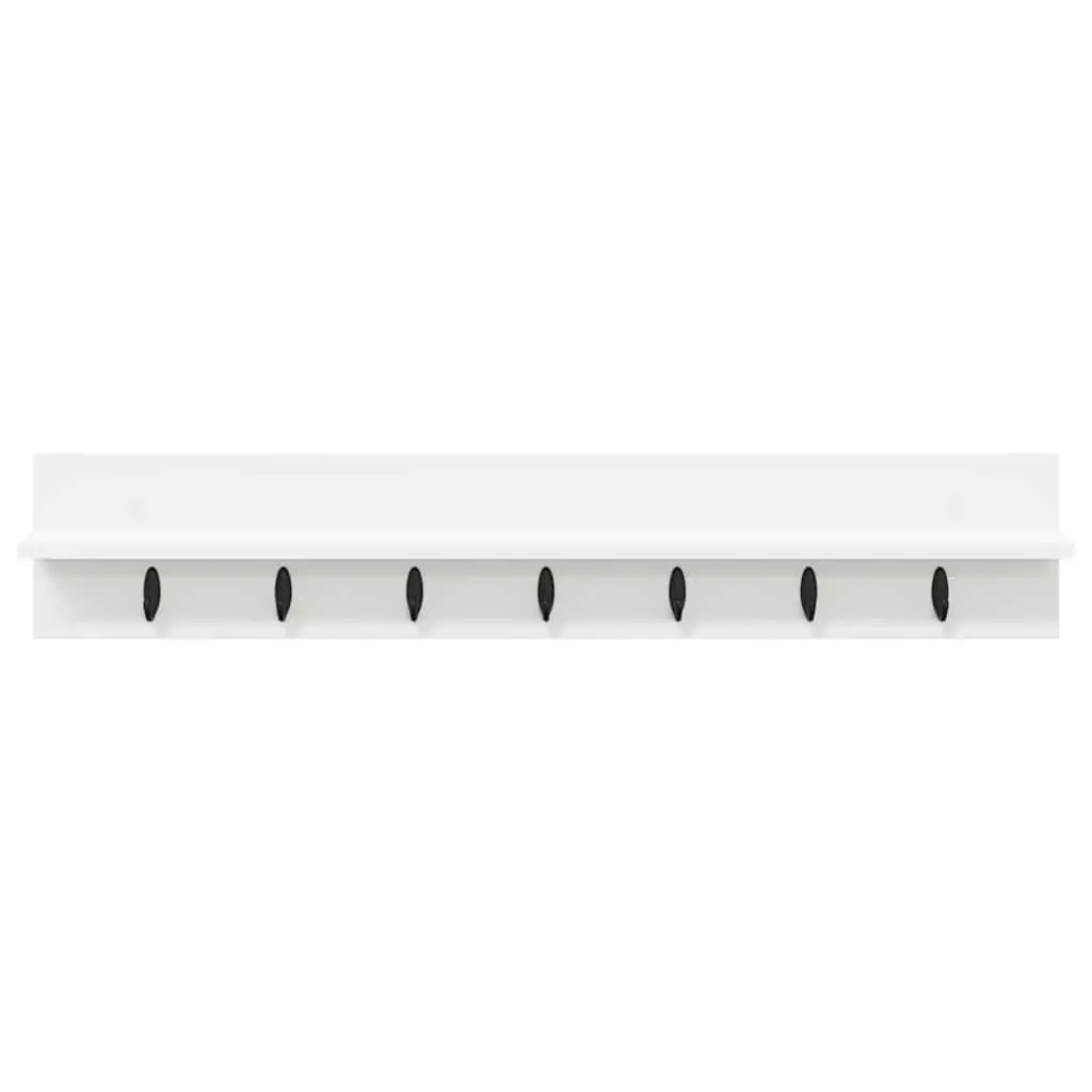 White Wall-Mounted Coat Rack for Hallways