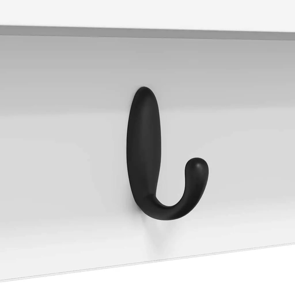 White Wall-Mounted Coat Rack for Hallways