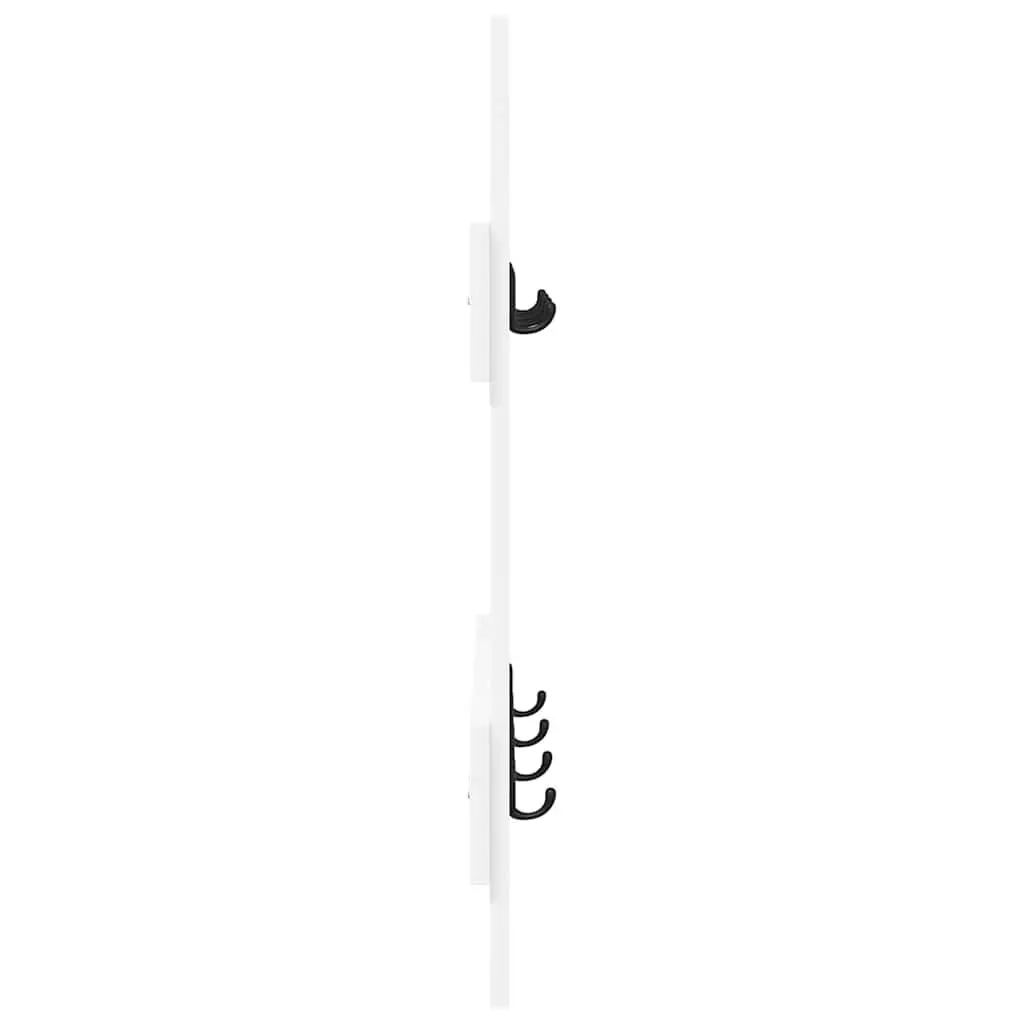 Wall-Mounted Coat Rack in White for Organizing