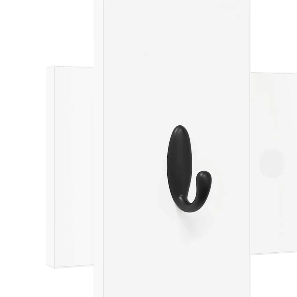 Wall-Mounted Coat Rack in White for Organizing