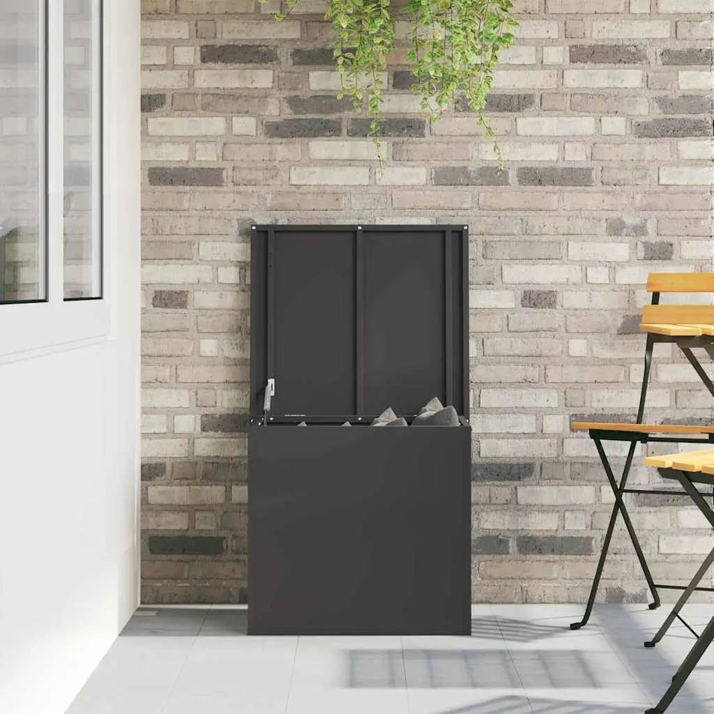 Steel Outdoor Storage Box for Gardens 117L Black