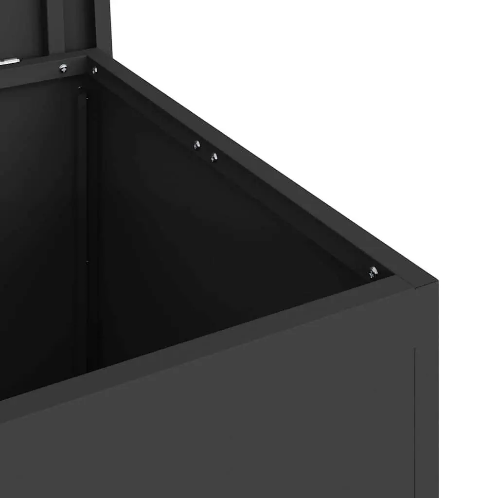 Steel Outdoor Storage Box for Gardens 117L Black