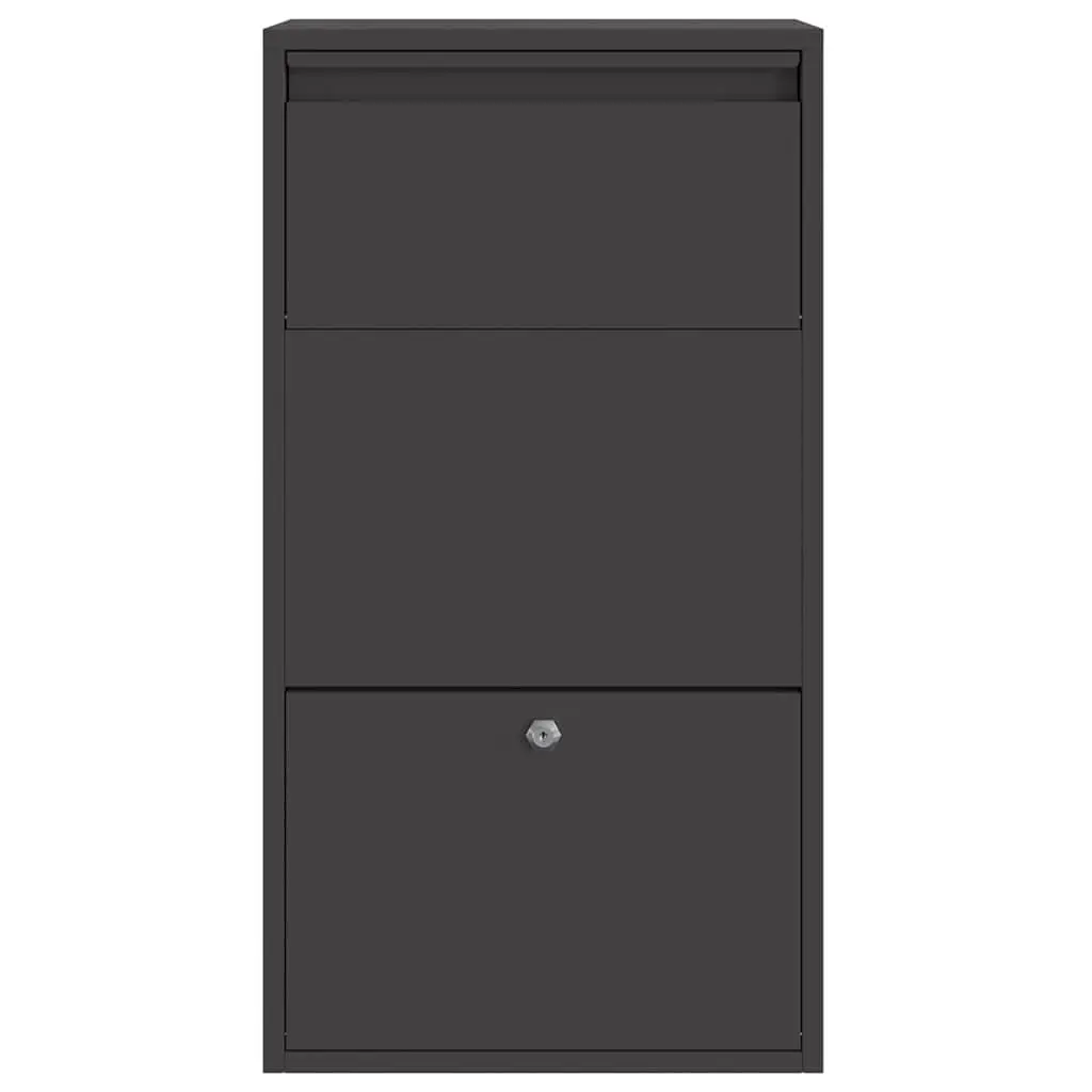 Black Steel Parcel Drop Box with Secure Storage