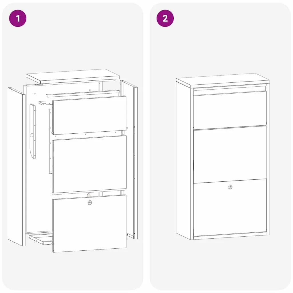 Black Steel Parcel Drop Box with Secure Storage