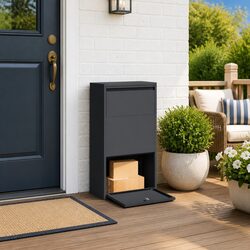 Anthracite Steel Parcel Drop Box for Secure Storage