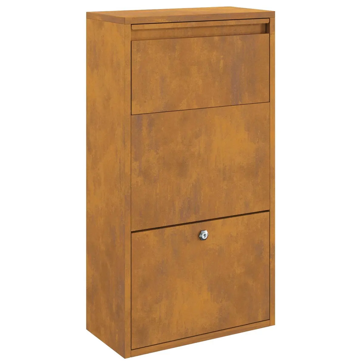 Weathering Steel Parcel Drop Box for Secure Storage