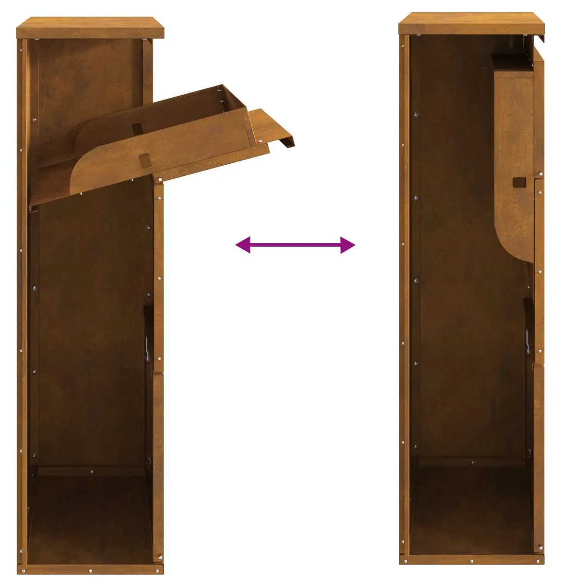 Weathering Steel Parcel Drop Box for Secure Storage