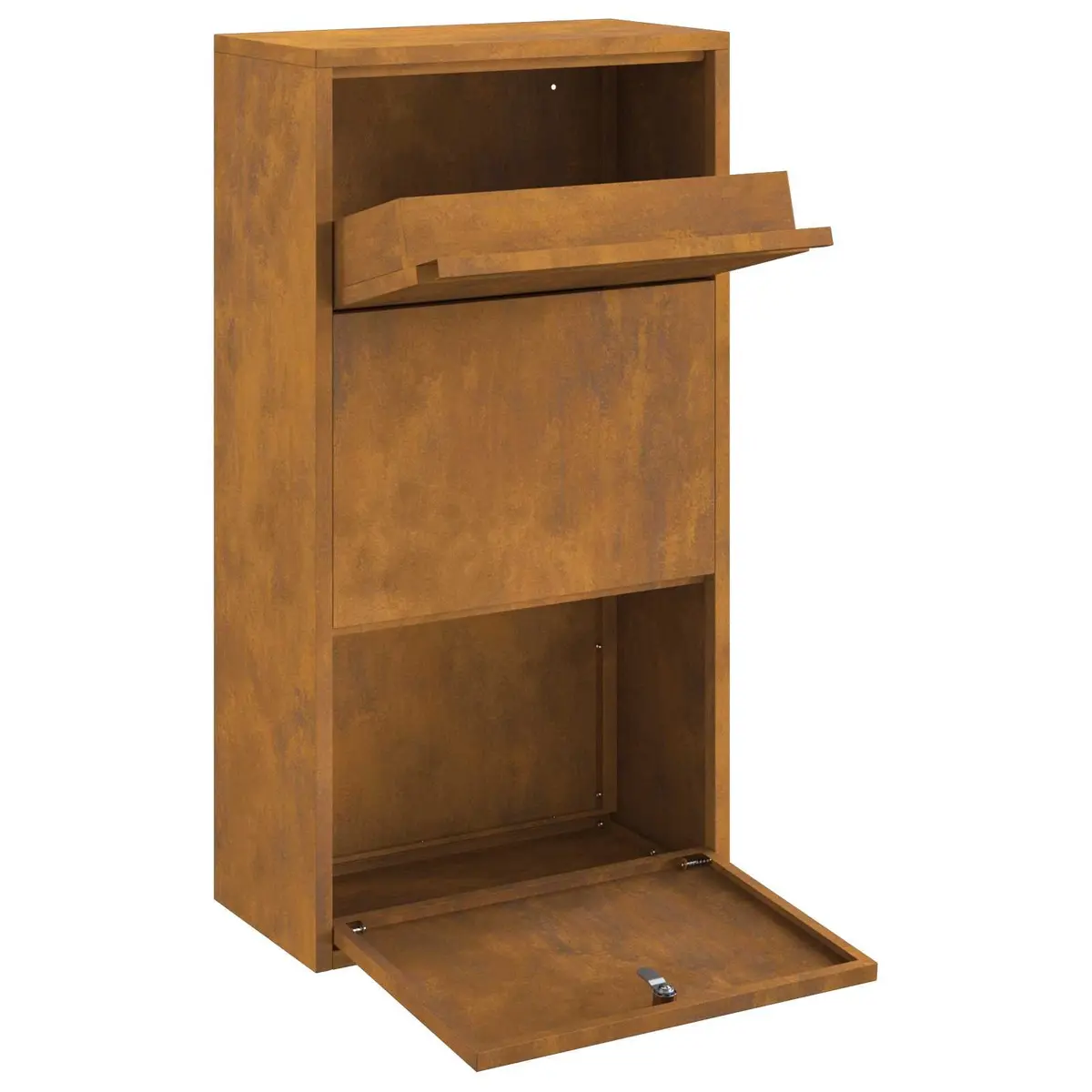 Weathering Steel Parcel Drop Box for Secure Storage