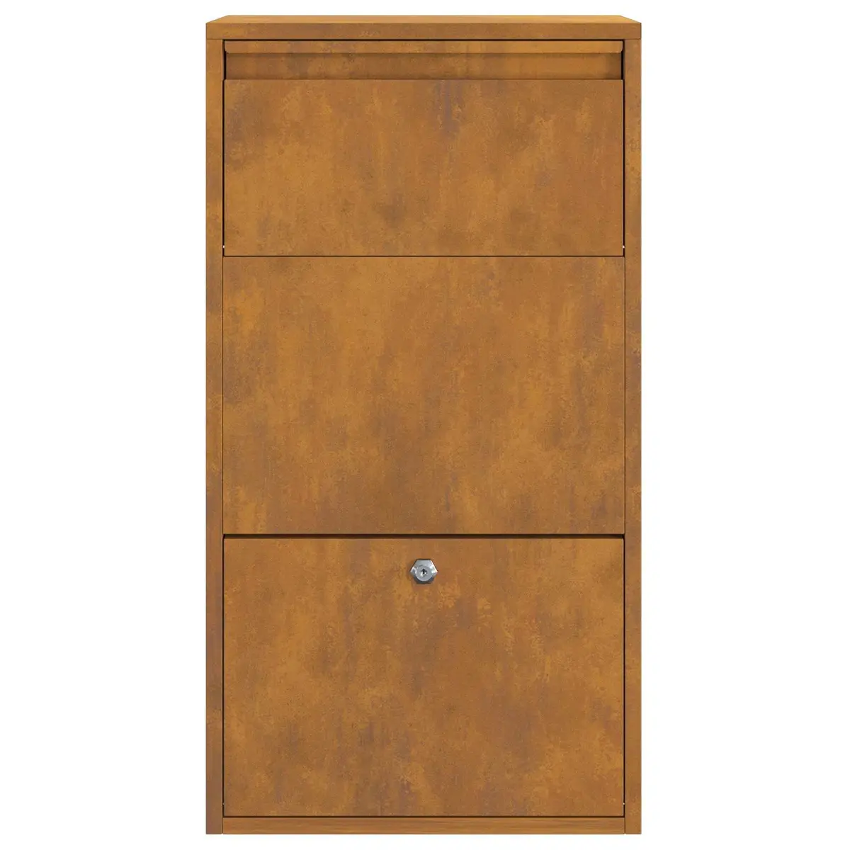 Weathering Steel Parcel Drop Box for Secure Storage