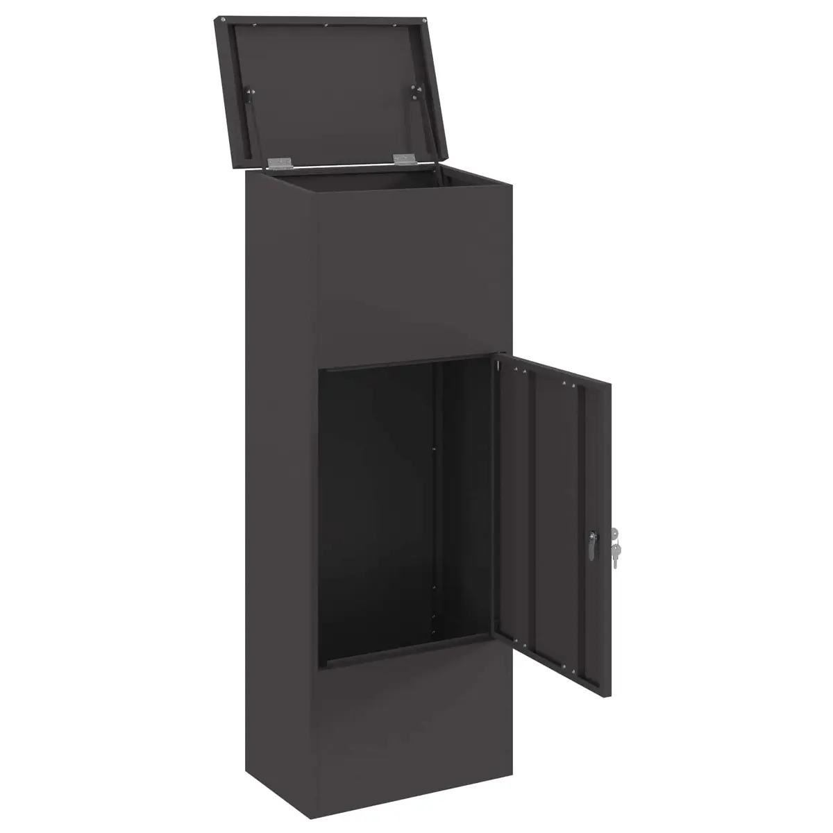 Outdoor Parcel Drop Box with Steel Hinged Doors