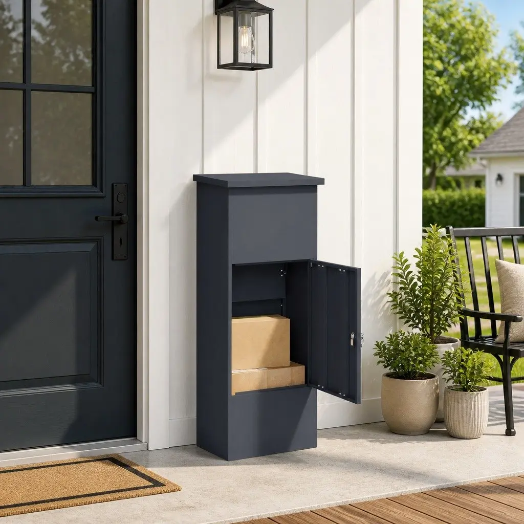 Parcel Drop Box Steel 44.5 x 29 x 110.5 cm Anthracite Outdoor