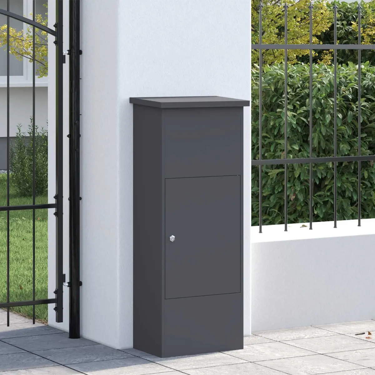 Parcel Drop Box Steel 44.5 x 29 x 110.5 cm Anthracite Outdoor