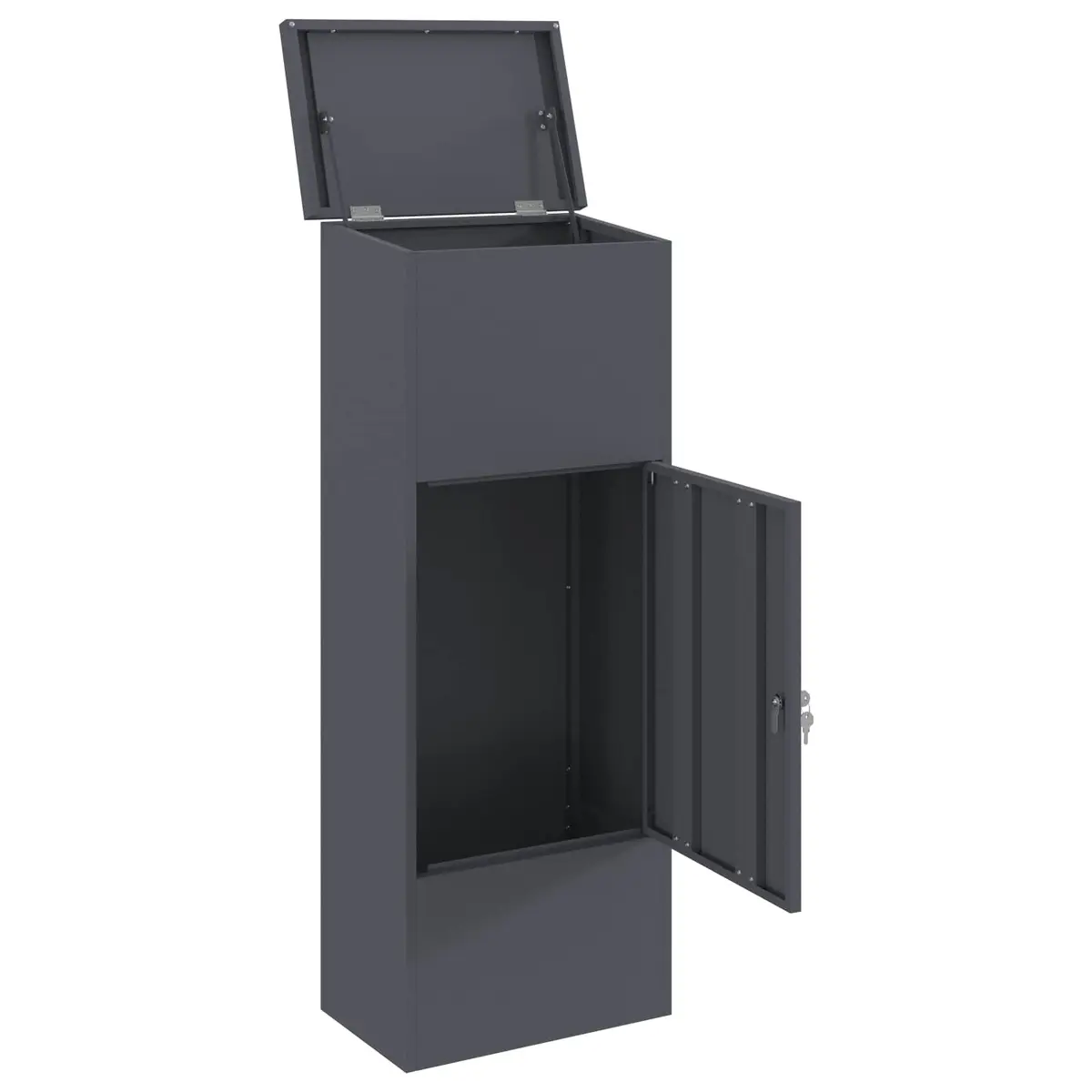 Parcel Drop Box Steel 44.5 x 29 x 110.5 cm Anthracite Outdoor