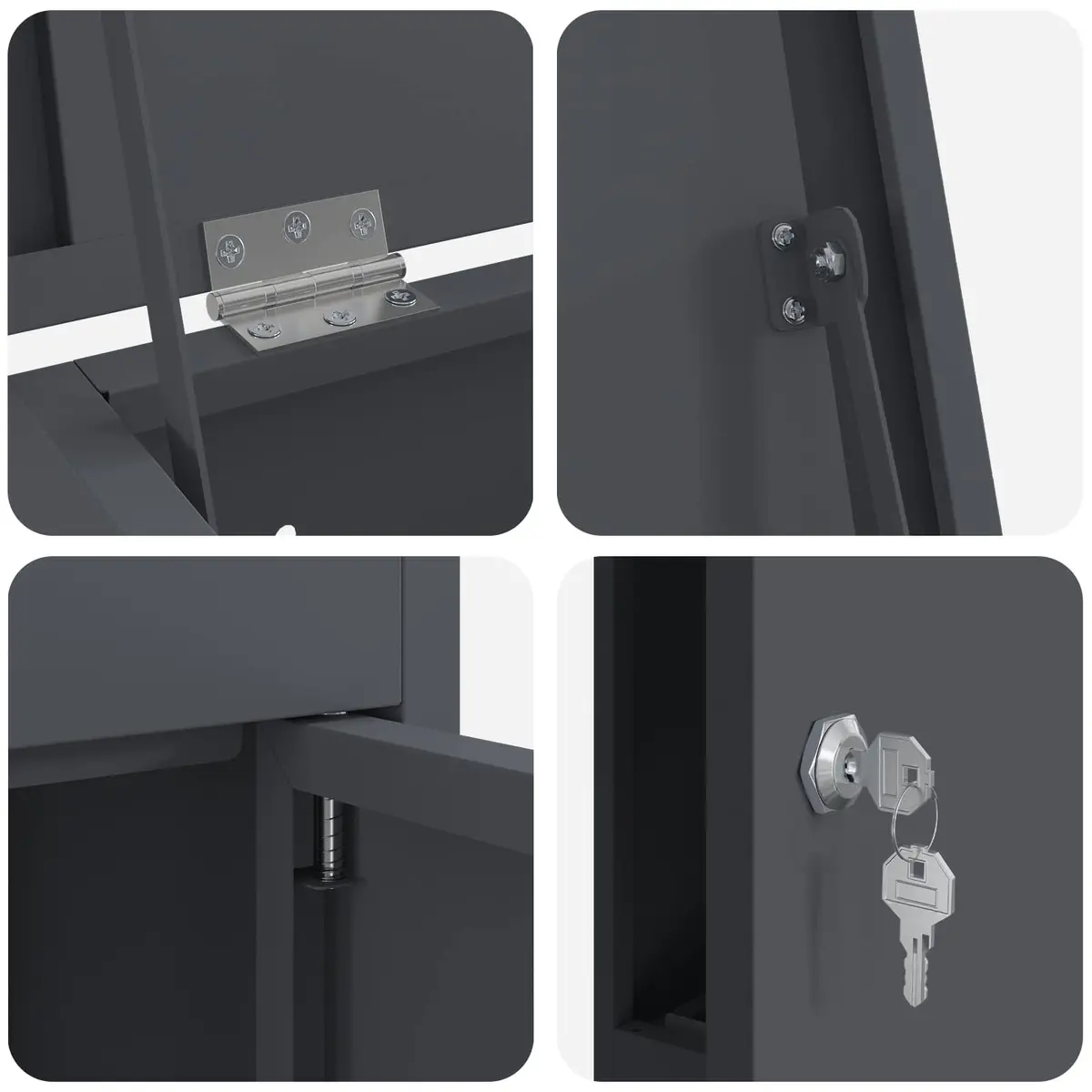 Parcel Drop Box Steel 44.5 x 29 x 110.5 cm Anthracite Outdoor