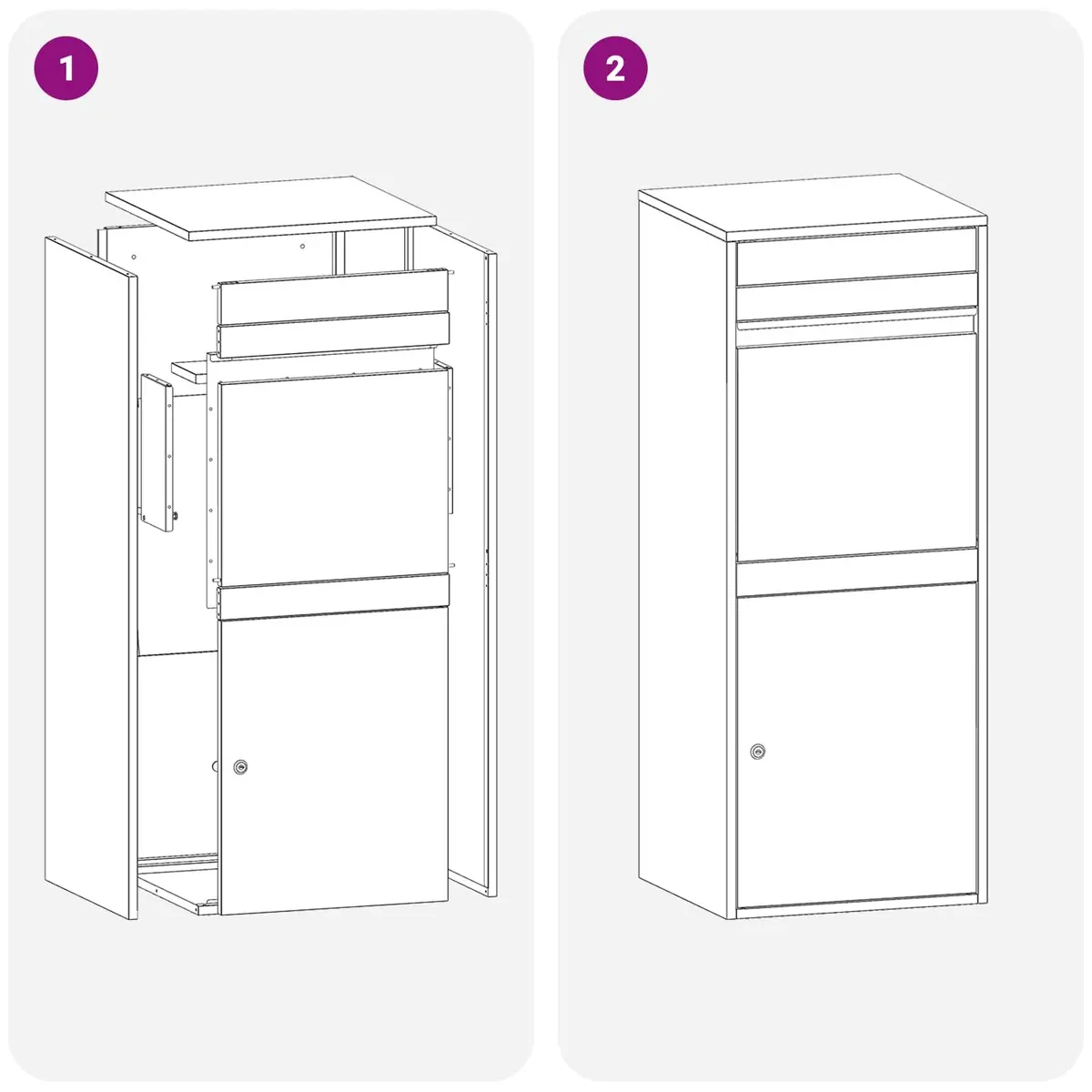 Outdoor Steel Parcel Drop Box for Secure Storage