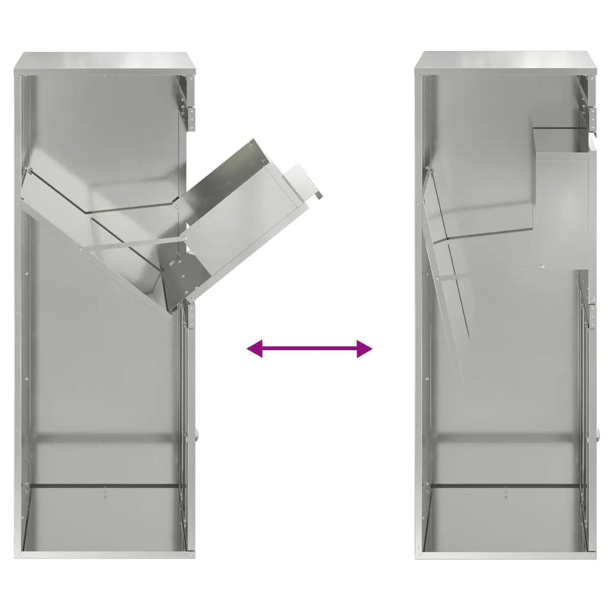 Outdoor Parcel Drop Box with Secure Latch Door