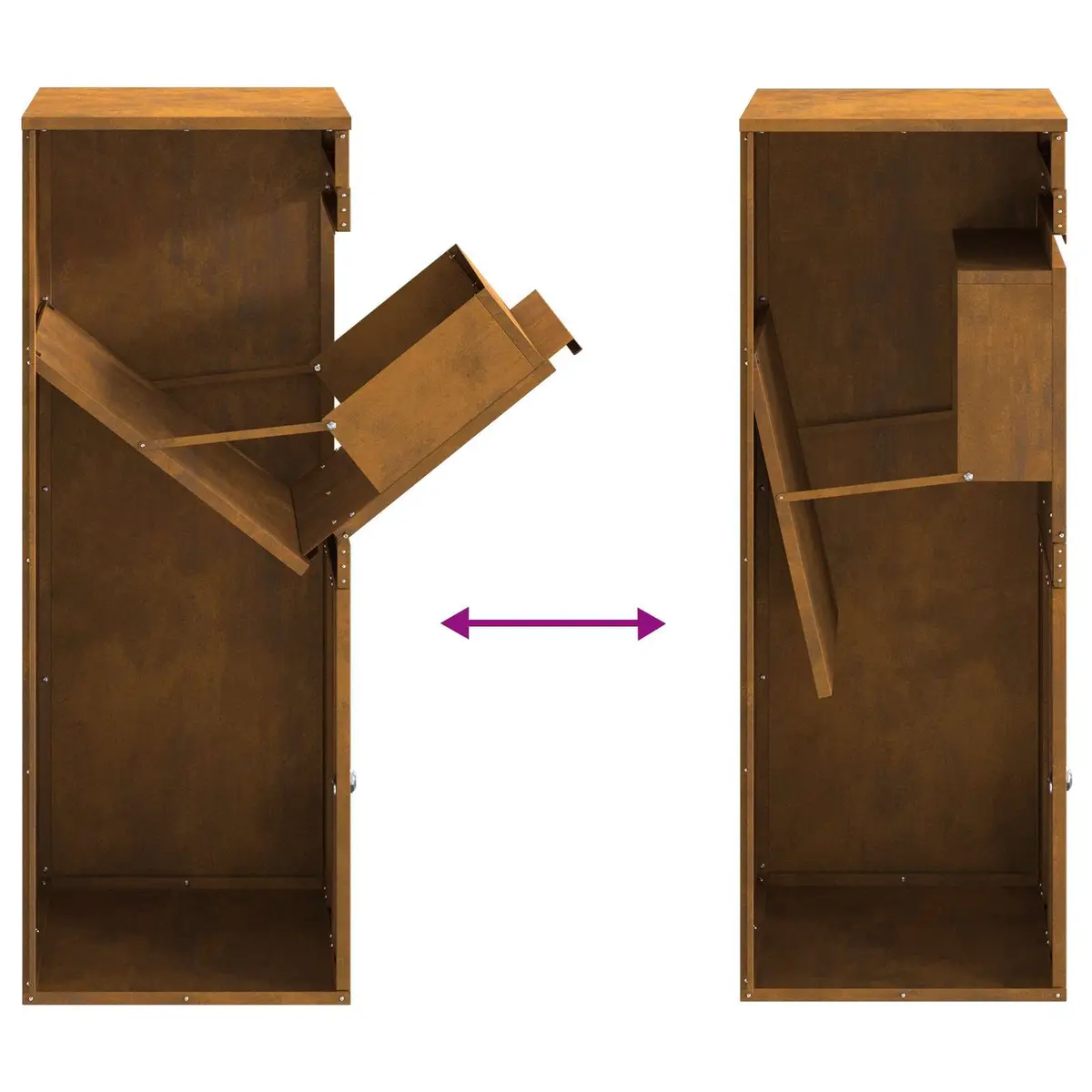 Secure Brown Steel Outdoor Parcel Drop Box for Mail