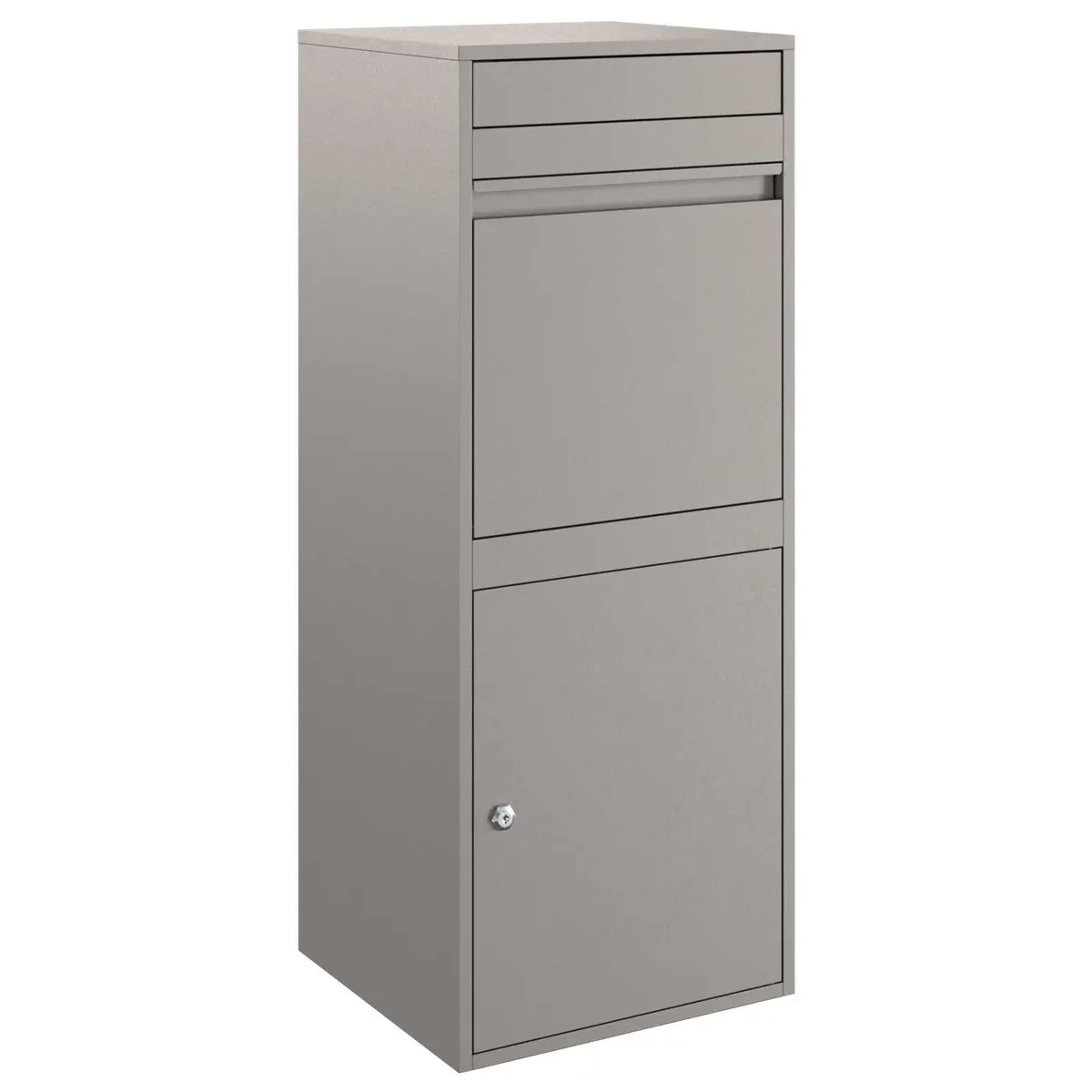 Secure Brown Steel Outdoor Parcel Drop Box for Mail