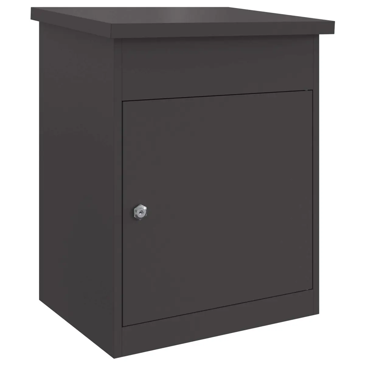 Black Steel Parcel Drop Box for Outdoors