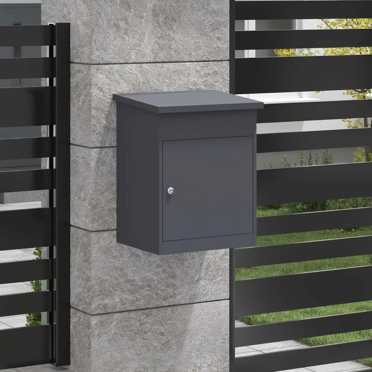 Weatherproof Steel Parcel Drop Box with Secure Lock