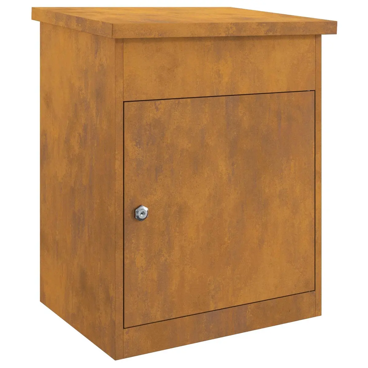 Parcel Drop Box Steel 47.5x38x59cm Brown