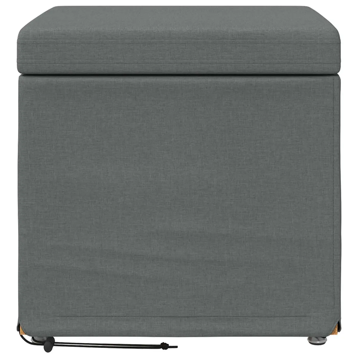 Grey Backless Bar Stool with Cushioned Seat