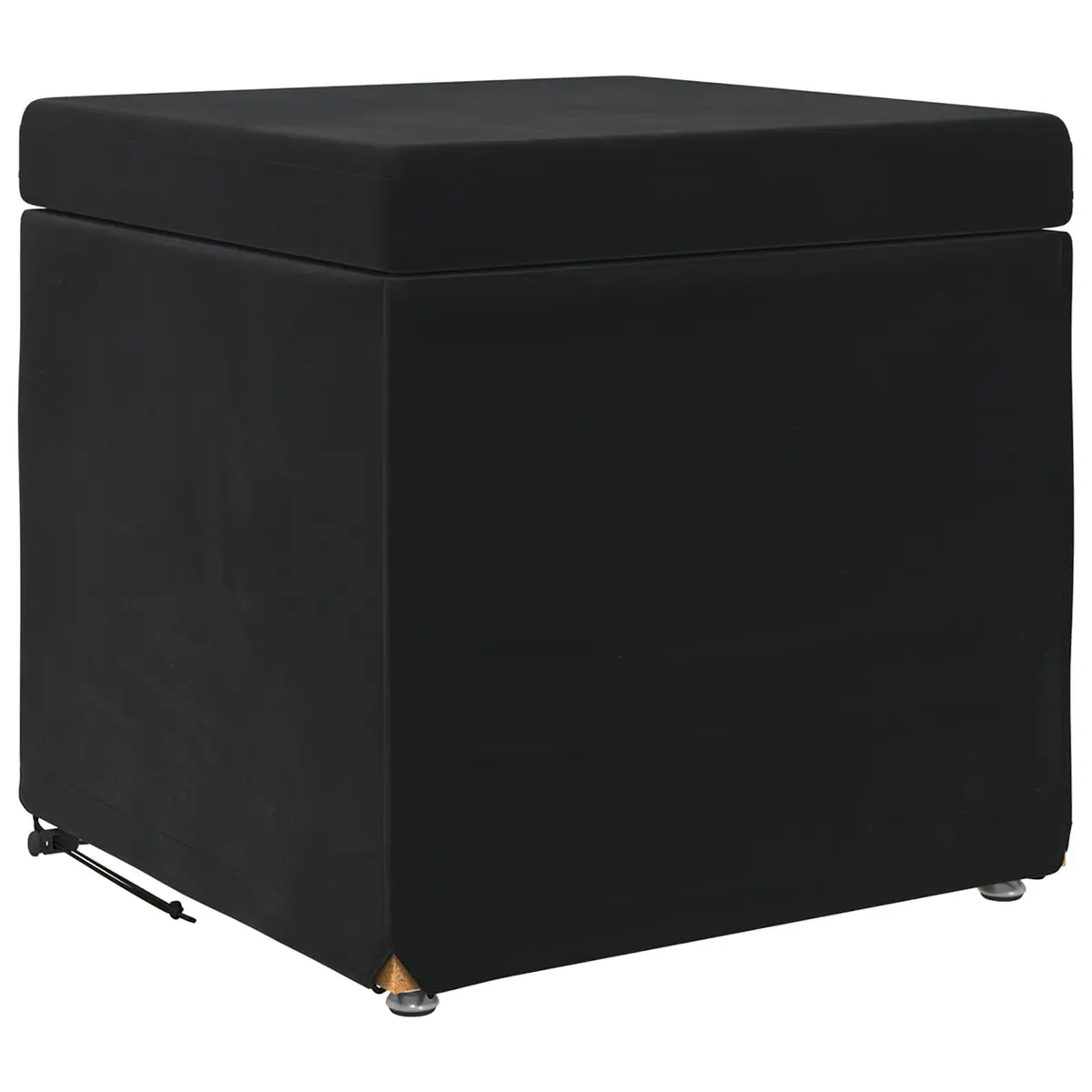 Backless Black Velvet Bar Stool for Kitchens