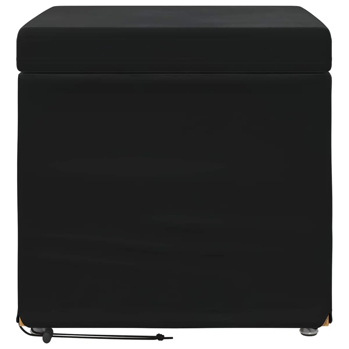 Backless Black Velvet Bar Stool for Kitchens