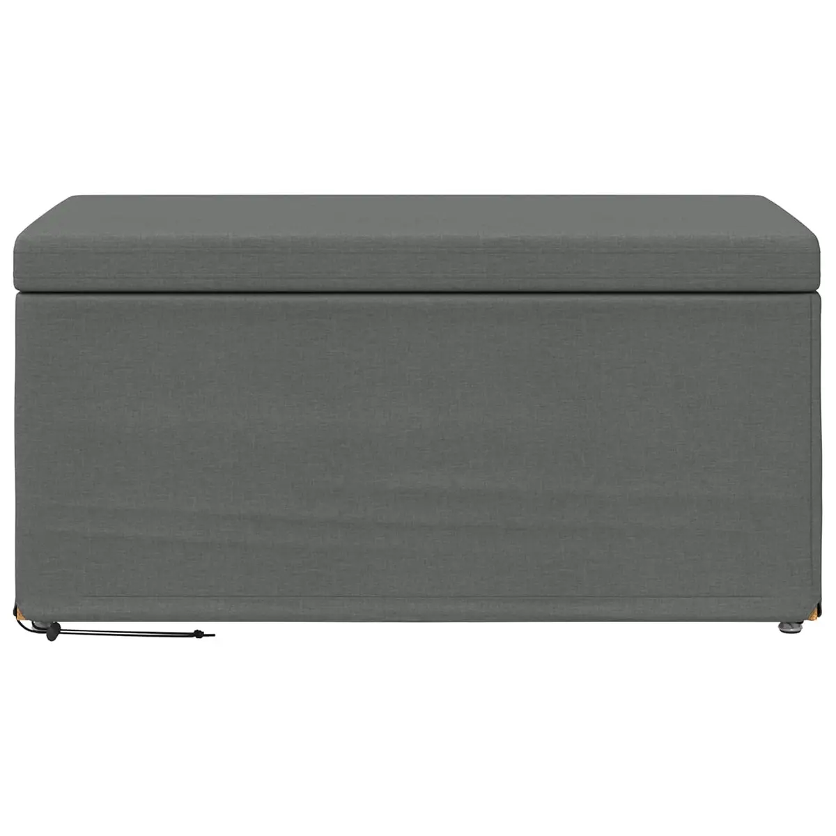 Grey Backless Bar Stool with Fabric Seat