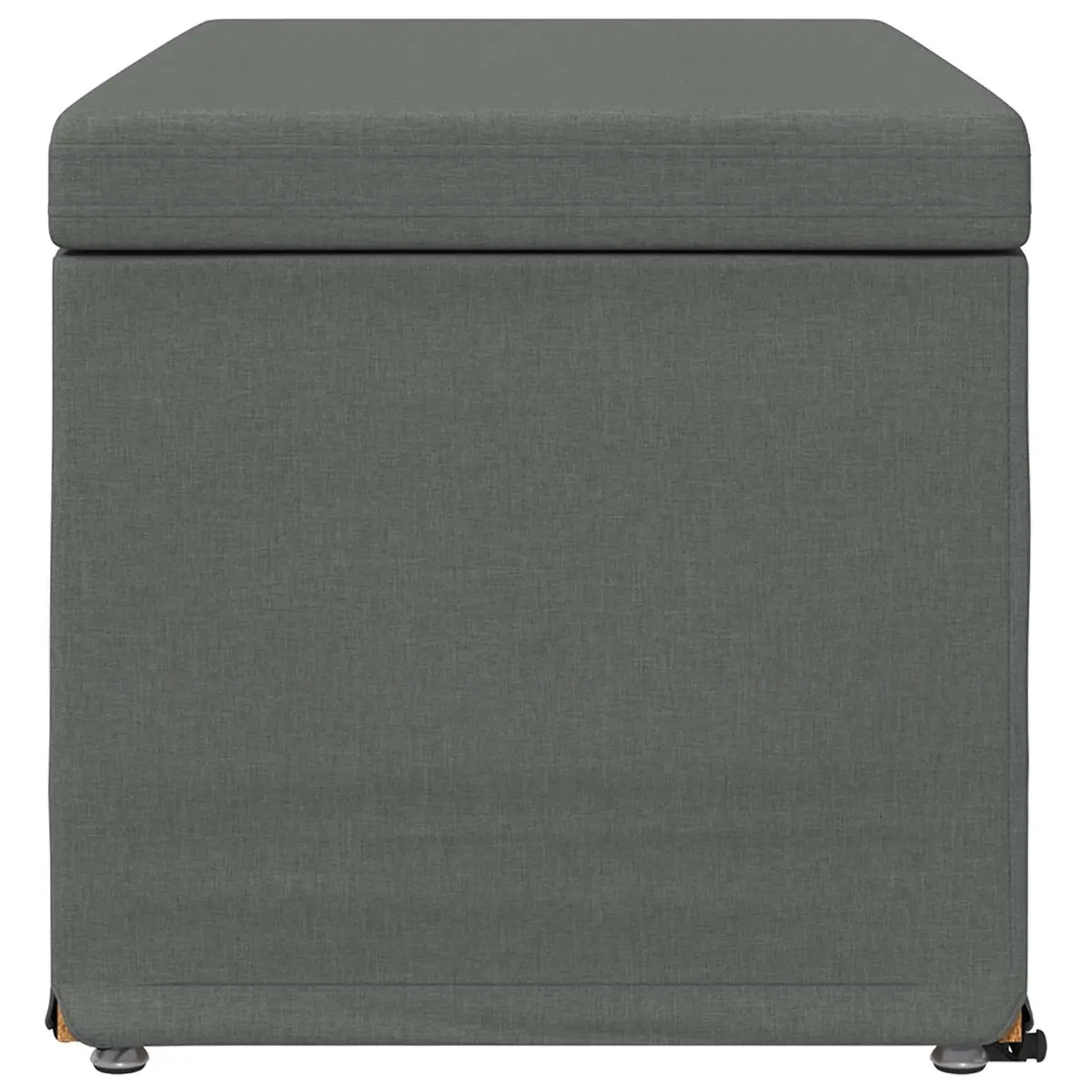 Grey Backless Bar Stool with Fabric Seat