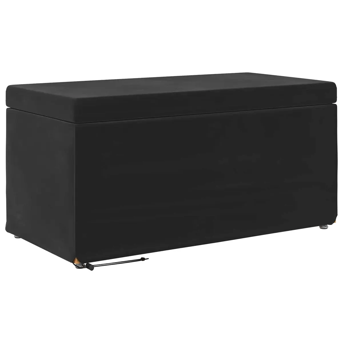 Black Velvet Backless Bar Stool for Dining