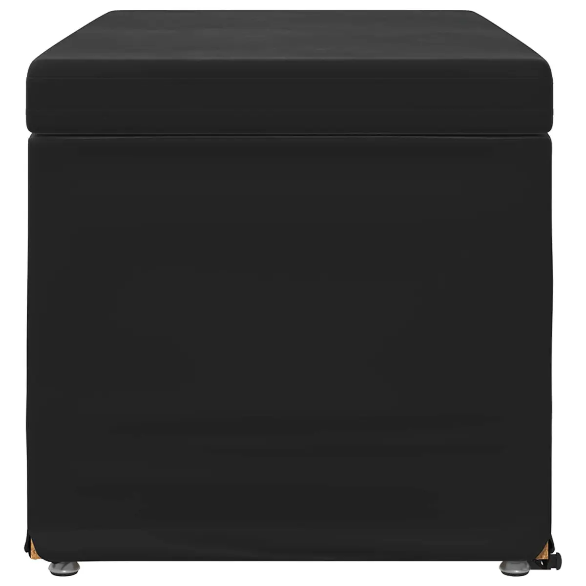 Black Velvet Backless Bar Stool for Dining