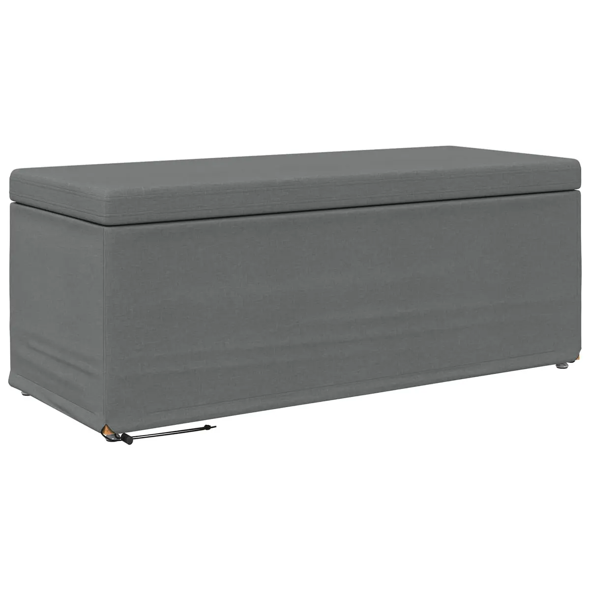 Grey Backless Bar Stool with Cushioned Seat
