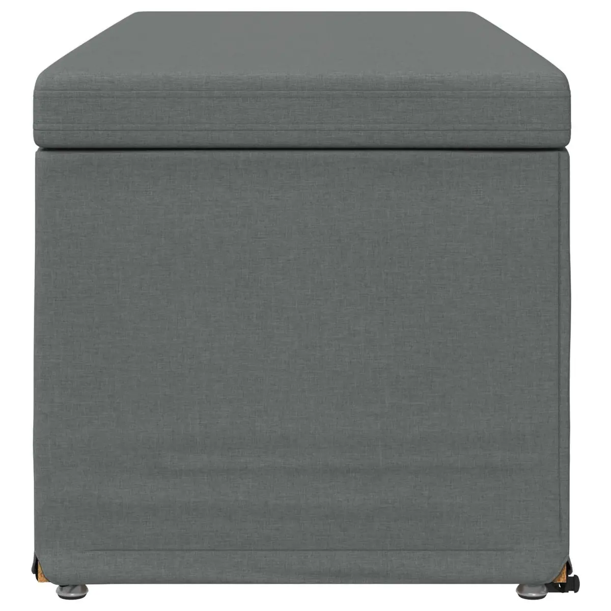Grey Backless Bar Stool with Cushioned Seat