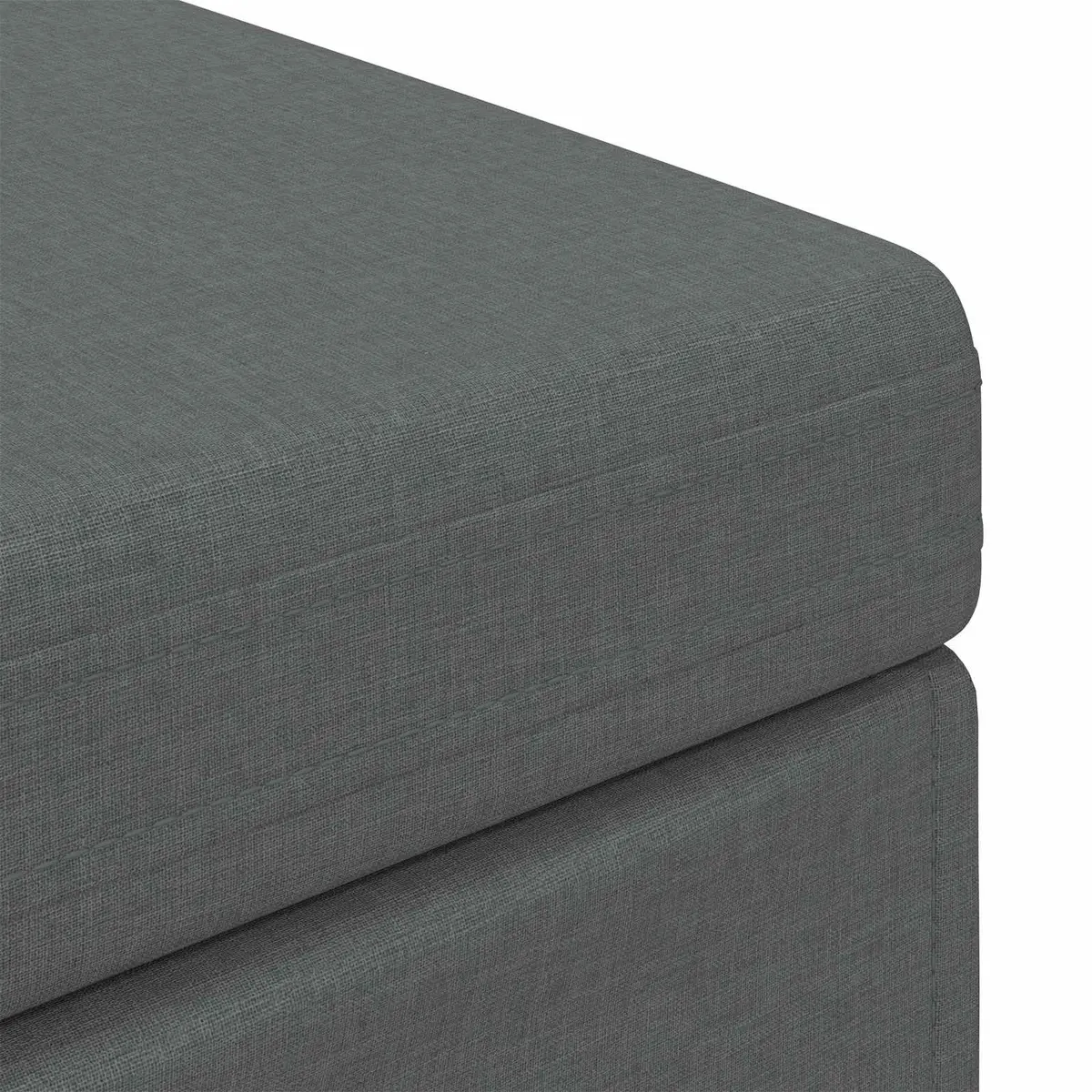 Grey Backless Bar Stool with Cushioned Seat