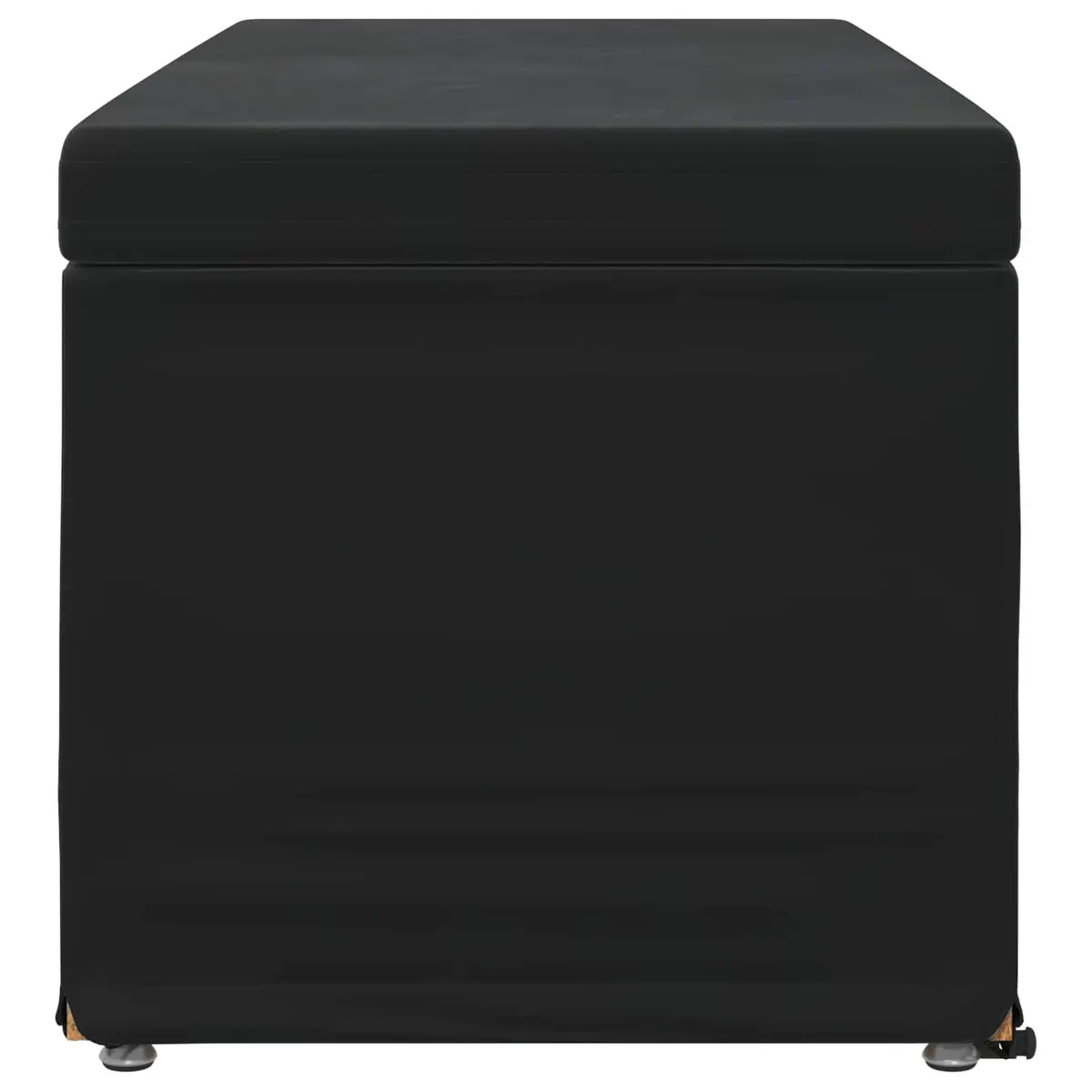 Bar Stool Black Backless Modern Seating Velvet Cushion Compact Design Home