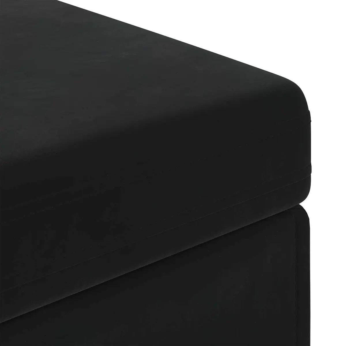 Bar Stool Black Backless Modern Seating Velvet Cushion Compact Design Home