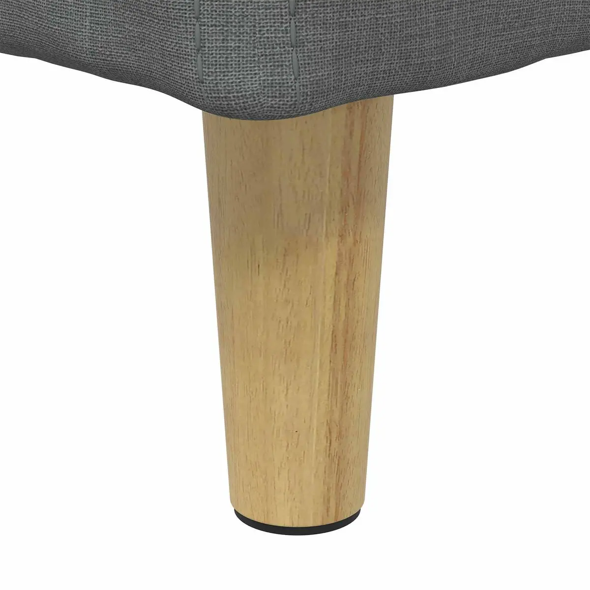 Grey Tufted Storage Ottoman with Cushion for Comfort