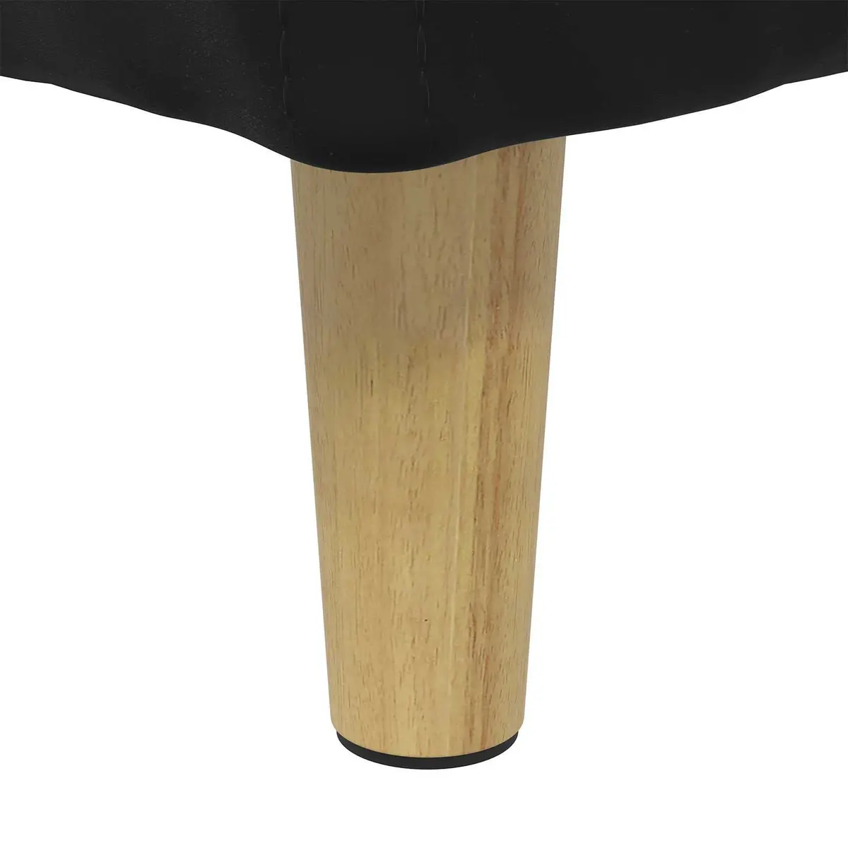 Black Tufted Storage Ottoman with Cushion and Hidden Compartment