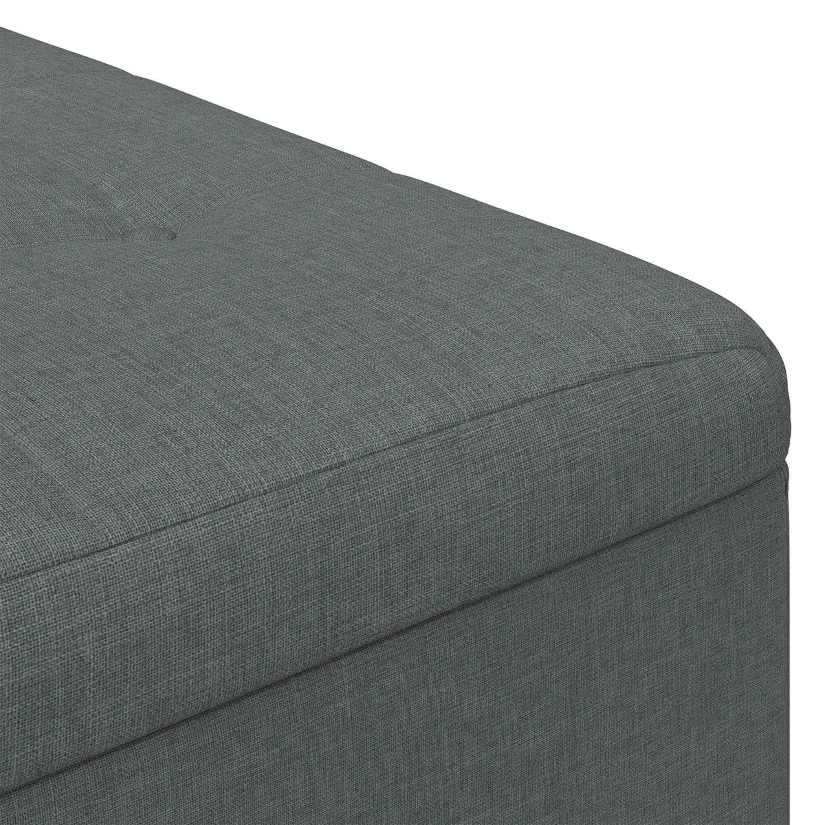 Storage Ottoman with Cushion Grey Tufted Design Hidden Compartment 60x60x45cm