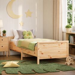 Engineered Wood Bed Frame with Headboard and Footboard