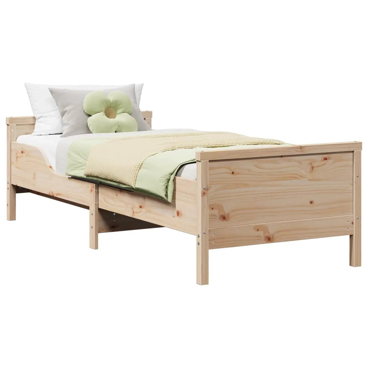Engineered Wood Bed Frame with Headboard and Footboard
