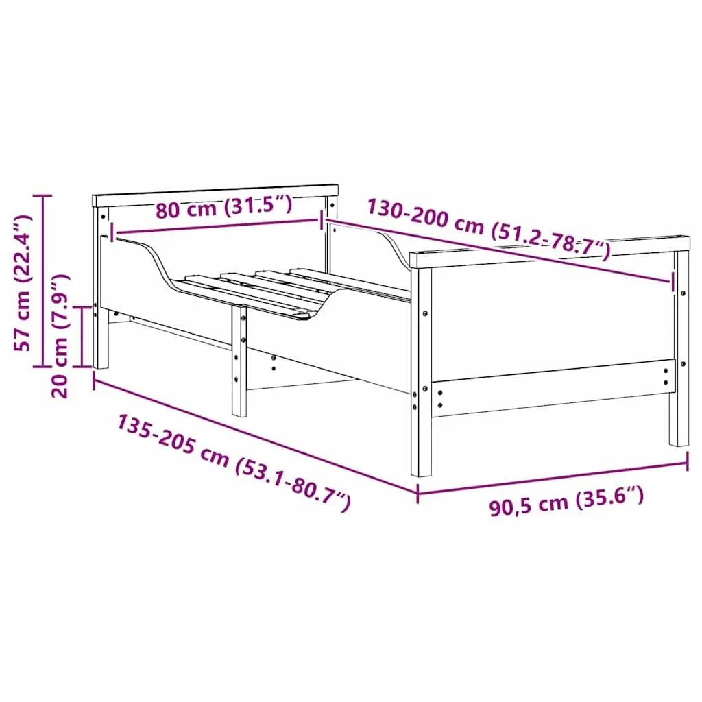 Engineered Wood Bed Frame with Headboard and Footboard