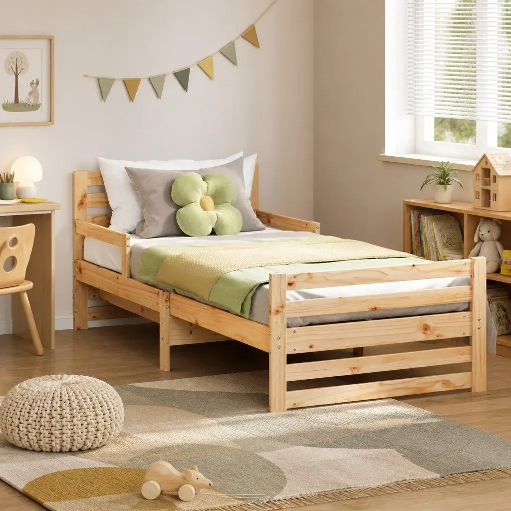 Bed Frame with Headboard 80 x 200 cm for Kids