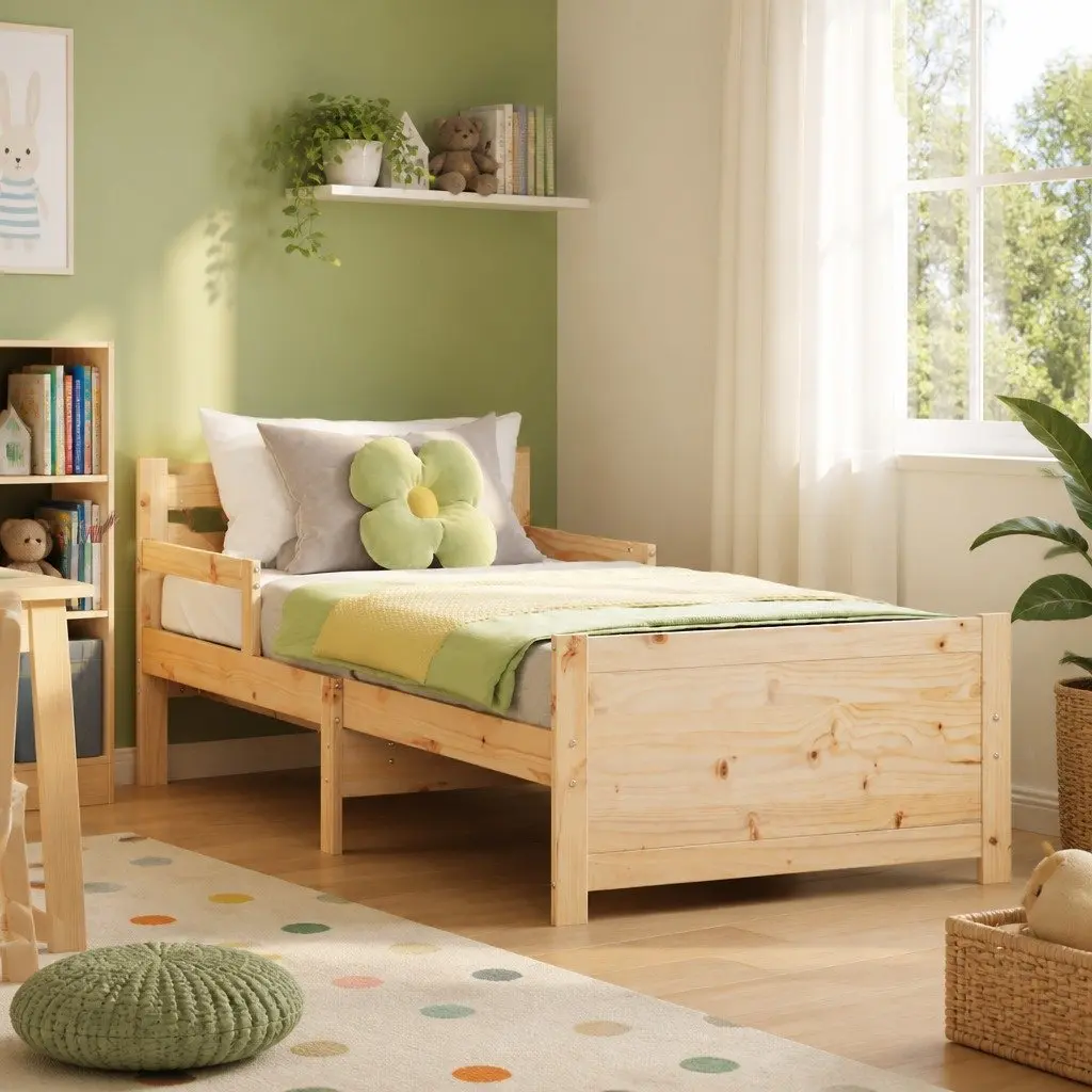 Solid Pine Wood Kids Bed Frame 80 x 200 cm