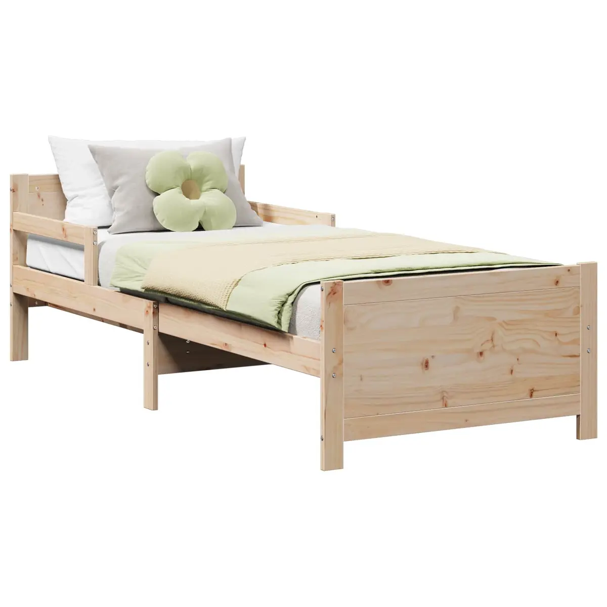 Solid Pine Wood Kids Bed Frame 80 x 200 cm